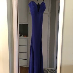 Xscape - Royal Blue Floor Length Gown